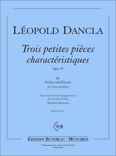 Cover - L. Dancla, Trois petites pi�ces caract�ristiques, op. 55